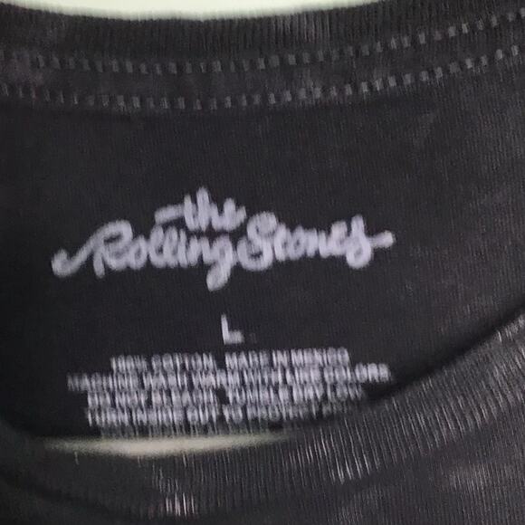 The Rolling Stones Black Red Tongue Tie Dye Tshirt Size L - Picture 7 of 7